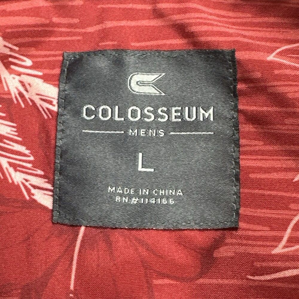 NWT USC Trojans Colosseum Shirt Men Red Floral Hawaiian Aloha Collar Size Large - Picture 5 of 11